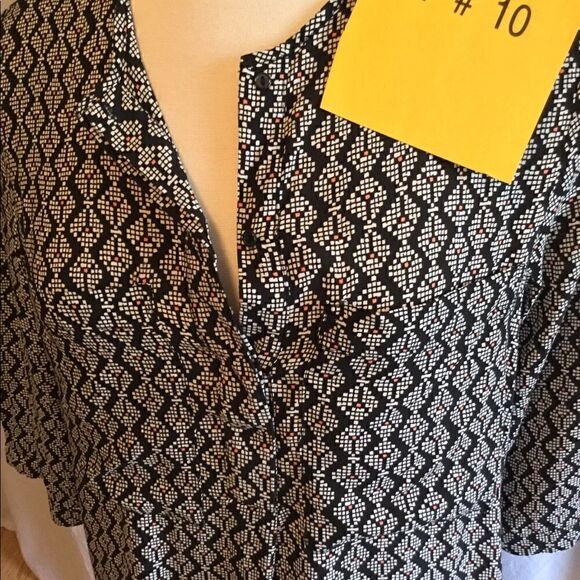 Shirt dress in size 6 by H & M black, white, pink - Picture 4 of 8